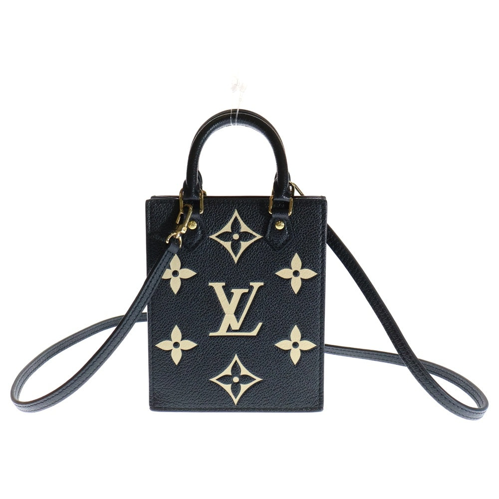 LOUIS VUITTON(ルイヴィトン) モノグラムアンプラント プティットサックプラ 2WAY レザーハンドバッグ ショルダーバッグ ブラック レディース M81416