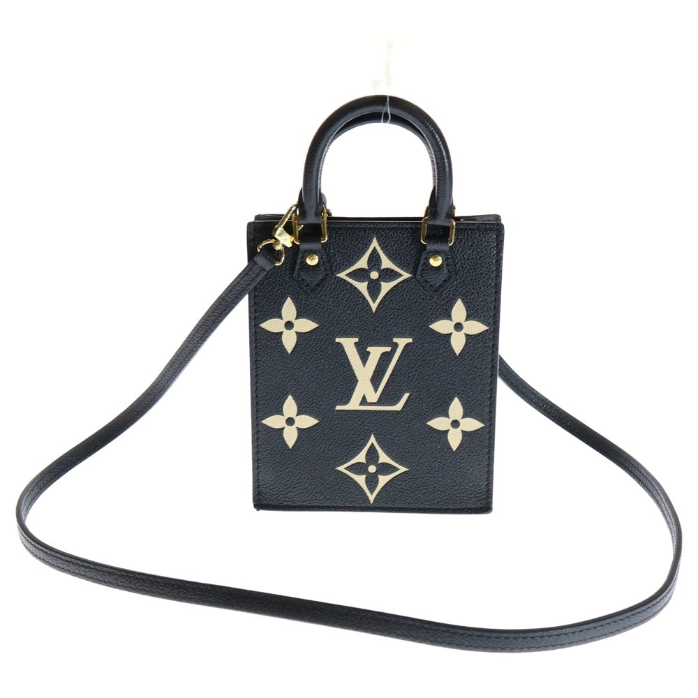 LOUIS VUITTON(ルイヴィトン) モノグラムアンプラント プティットサックプラ 2WAY レザーハンドバッグ ショルダーバッグ ブラック レディース M81416