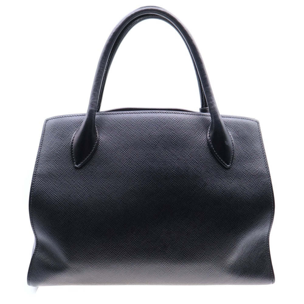 PRADA(プラダ) モノクローム 2way ショルダーバッグ サフィアノ ブラック レザー 1BA156