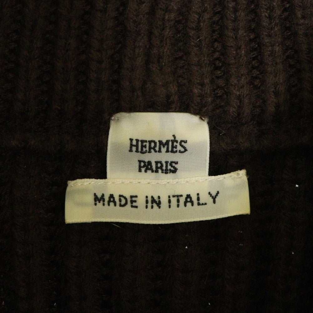 HERMES(エルメス) カシミヤ モヘア ニット ブラウン 36