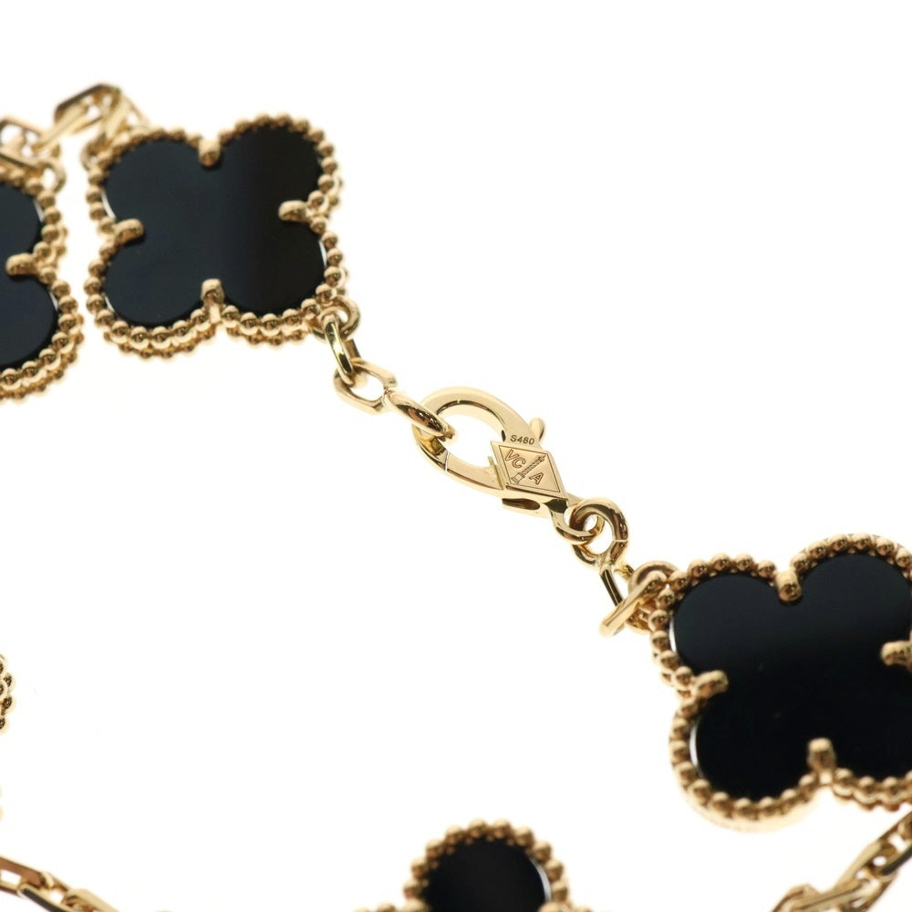 Van Cleef & Arpels(ヴァンクリーフアンドアーペル) ヴィンテージ アルハンブラ ブレスレット 5モチーフ オニキス Au750 YG イエローゴールド VCARA41300 ジュエリー アクセサリー