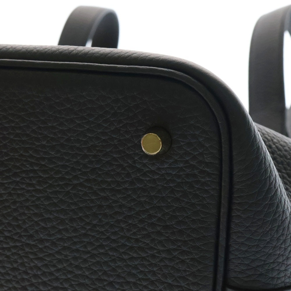 HERMES(エルメス) ピコタンロックMM トリヨンクレマンス レザー ハンドバッグ ゴールド金具 ブラック K刻印