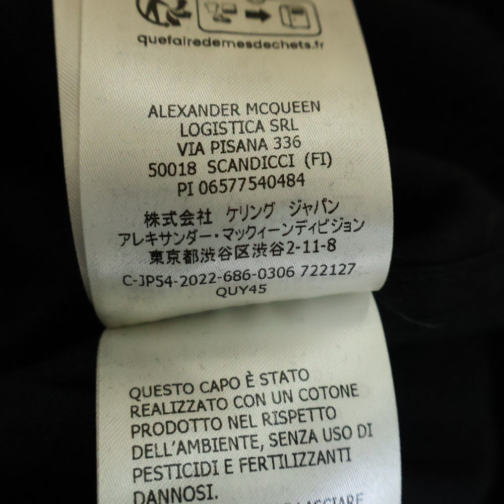 Alexander McQueen(アレキサンダーマックイーン) パンチング デニム シャツ ブラック コットン サイズ44 メンズ