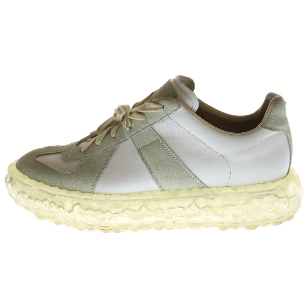 Maison Margiela 22(メゾンマルジェラ) Caviar GERMAN TRAINER キャビア クリアソール ジャーマントレーナー レザー ローカットシューズ スニーカー ホワイト/グレー