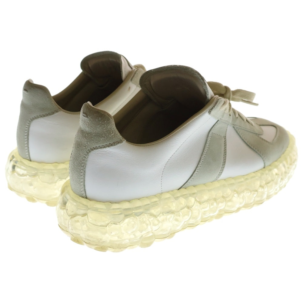 Maison Margiela 22(メゾンマルジェラ) Caviar GERMAN TRAINER キャビア クリアソール ジャーマントレーナー レザー ローカットシューズ スニーカー ホワイト/グレー