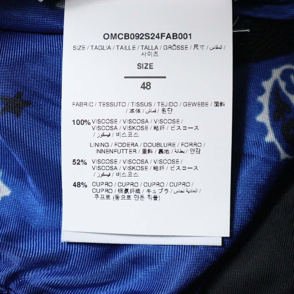 OFF-WHITE(オフホワイト) バンダナ ペイズリー総柄 ビスコース ショート ハーフパンツ ショーツ ブルー