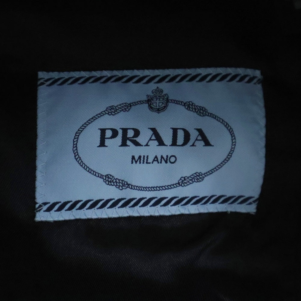 PRADA(プラダ) RE-NYLON リナイロン エコニール トライアングルロゴプレート ポーチ付き 2B テーラードジャケット ブラック レディース 270101 S232 1WQ8