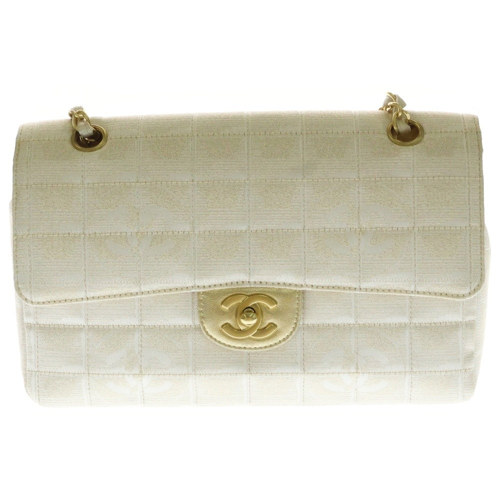 CHANEL(シャネル) ニュートラベルライン Sフラップ Wチェーンキャンパスハンドバッグ ベージュ レディース