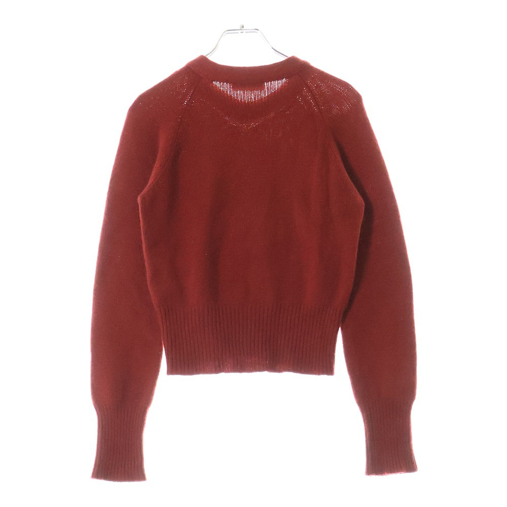 PRADA(プラダ) V-neck Cashmere L/S Knit Vネックカシミヤ長袖セーター ワインレッド レディース