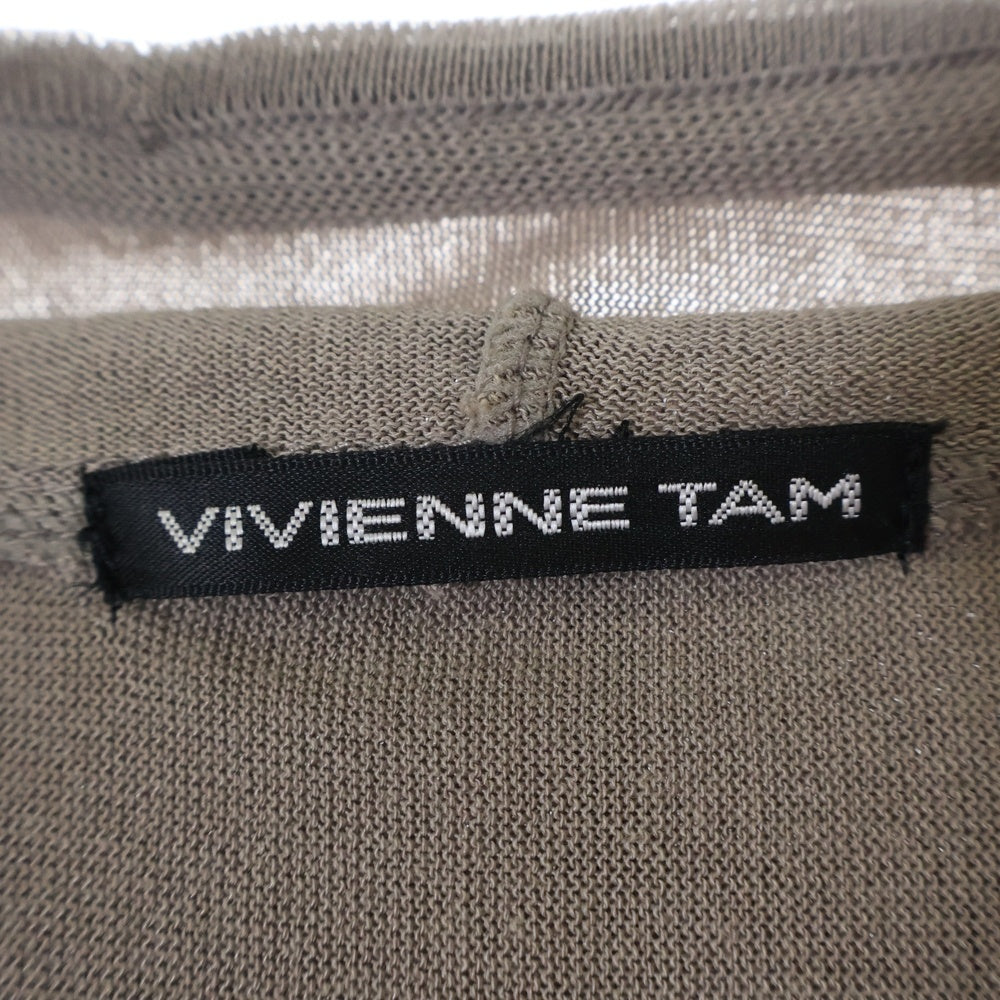 VIVIENNE TAM(ヴィヴィアンタム) ドラゴンプリント フーデッド長袖パーカー ブラウン 016-175505