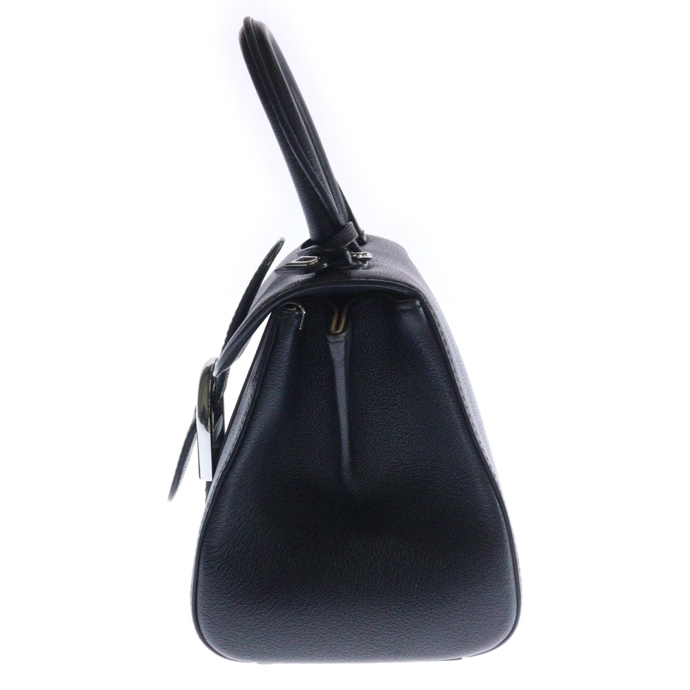 DELVAUX(デルボー) ブリヨン ミニ 2wayハンドバッグ ショルダーバッグ ブラック レザー シルバー金具