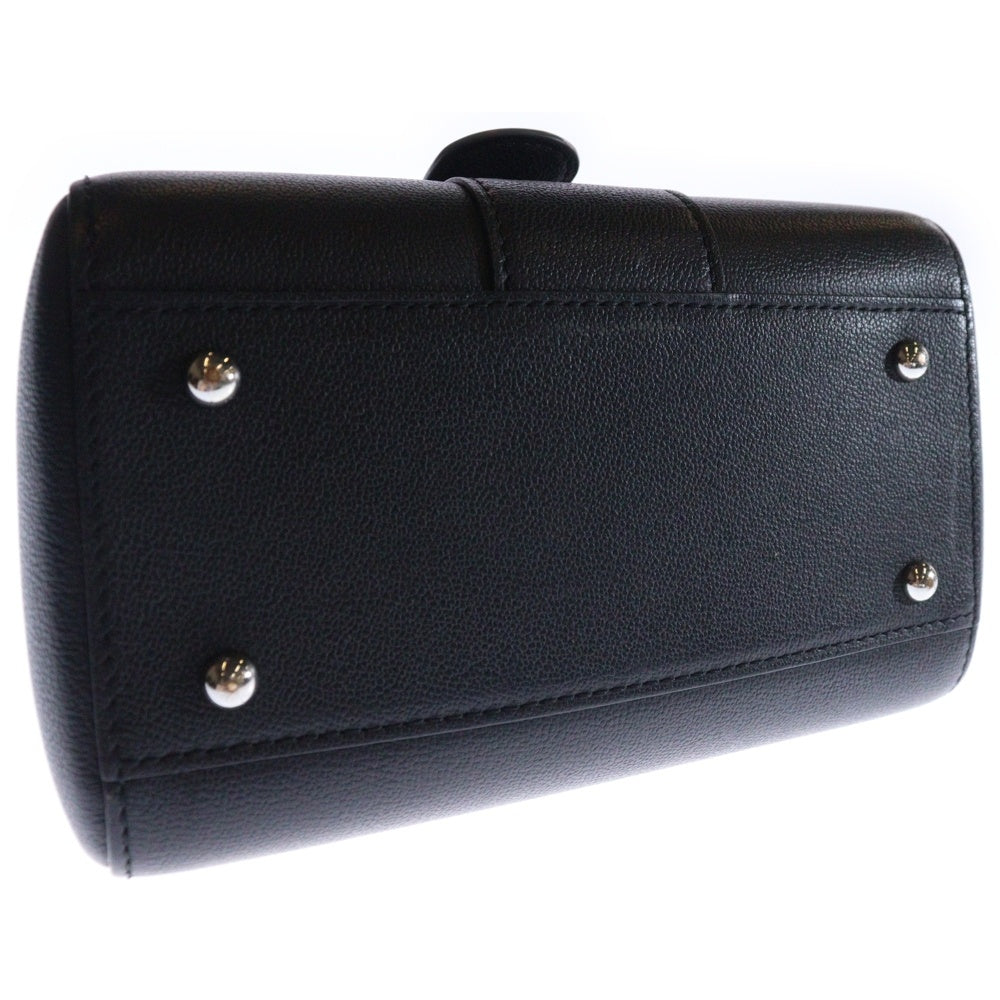 DELVAUX(デルボー) ブリヨン ミニ 2wayハンドバッグ ショルダーバッグ ブラック レザー シルバー金具