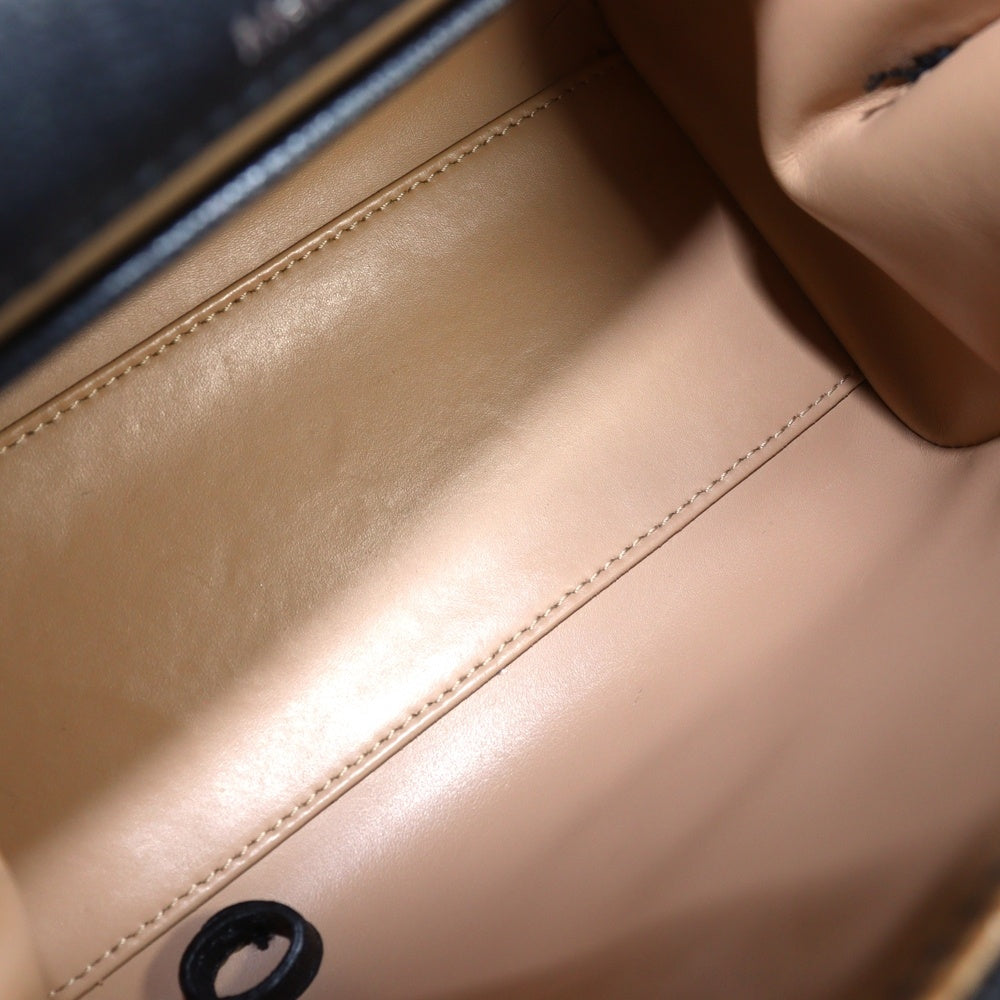 DELVAUX(デルボー) ブリヨン ミニ 2wayハンドバッグ ショルダーバッグ ブラック レザー シルバー金具