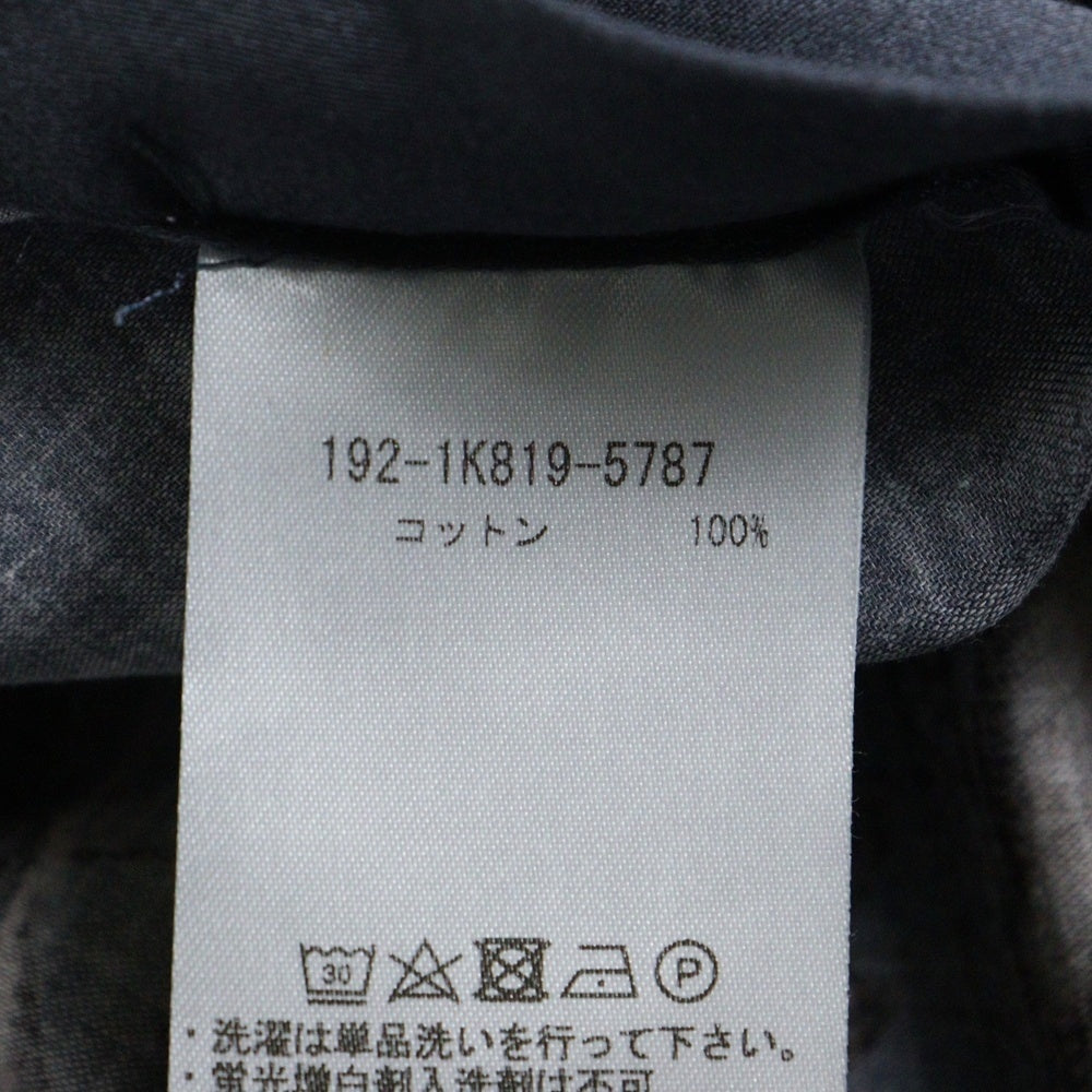 ETRO(エトロ) ペイズリー リーフ 総柄プリント 比翼ボタン コットン ロングスリーブ 長袖シャツ グレー 192-1K819-5787