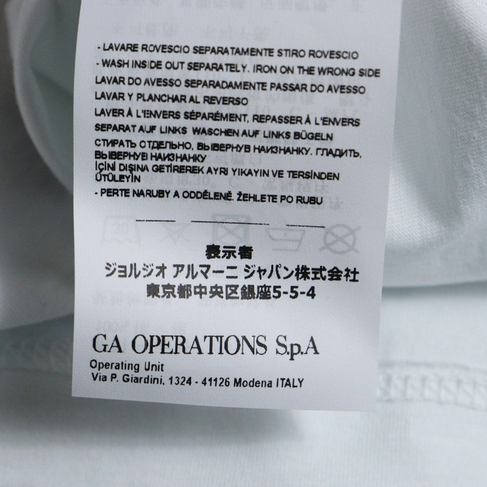EMPORIO ARMANI(エンポリオアルマーニ) フロントロゴプリント クルーネック 半袖Tシャツ カットソー ホワイト 6G1TE7 1JNQZ