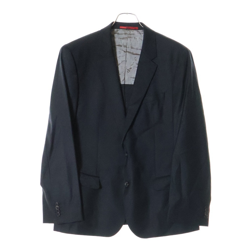 HUGO BOSS(ヒューゴボス) スーツセットアップ ウール 2B テーラードジャケット ノータック スラックスパンツ ブラック 10175609