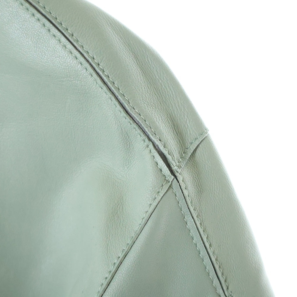 EMPORIO ARMANIオリーブグリーン レザージャケット Giorgio Armani Emporio Vtg. 90s Cafe Racer Dark Green Glove