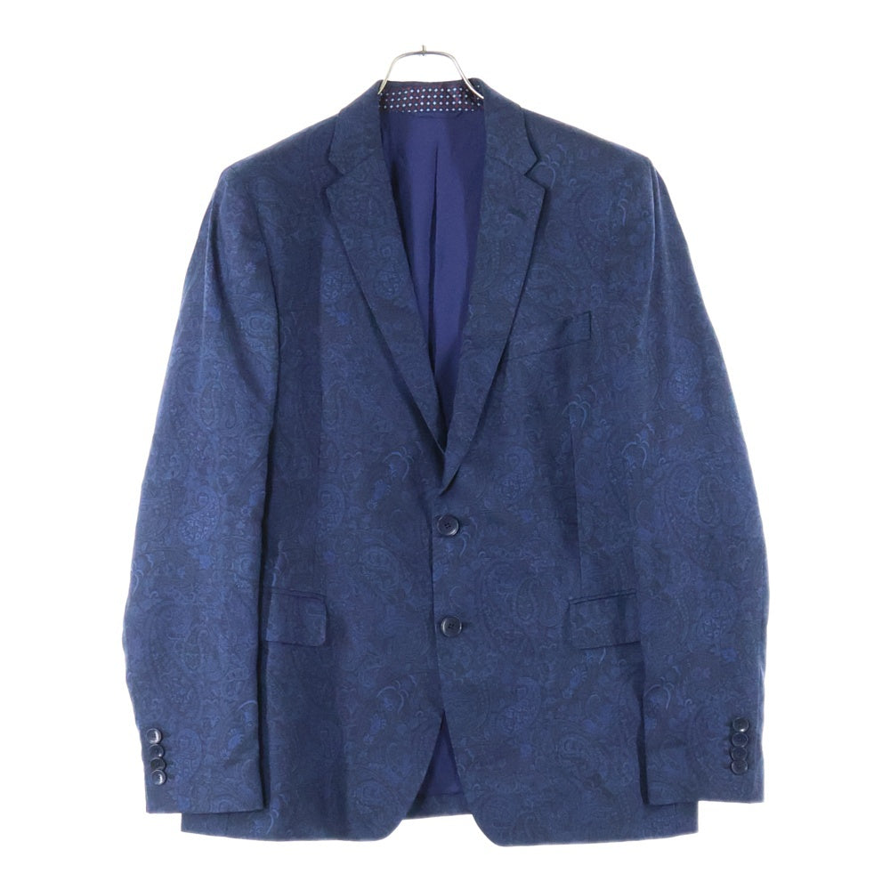 ETRO(エトロ) 20SS セットアップスーツ ペイズリー総柄 ウール 2B テーラードジャケット ノータック スラックスパンツ ネイビー 201-10835-4001