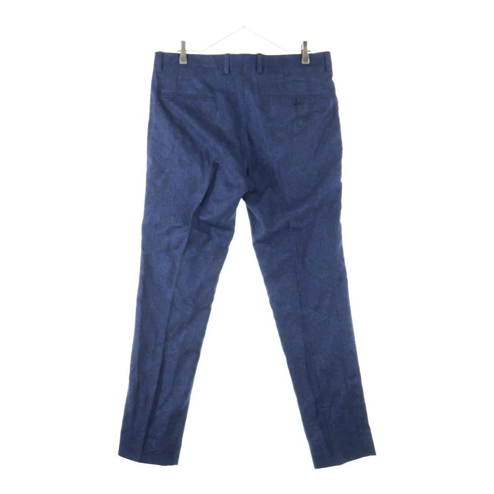 ETRO(エトロ) 20SS セットアップスーツ ペイズリー総柄 ウール 2B テーラードジャケット ノータック スラックスパンツ ネイビー 201-10835-4001