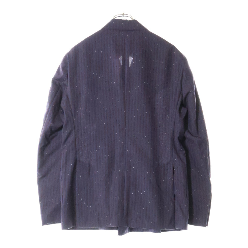 ETRO(エトロ) 19SS セットアップスーツ ストライプ総柄 ウール 4B ダブルブレスト ピークドラペル テーラードジャケット 1タックスラックスパンツ 191-1A100-1140