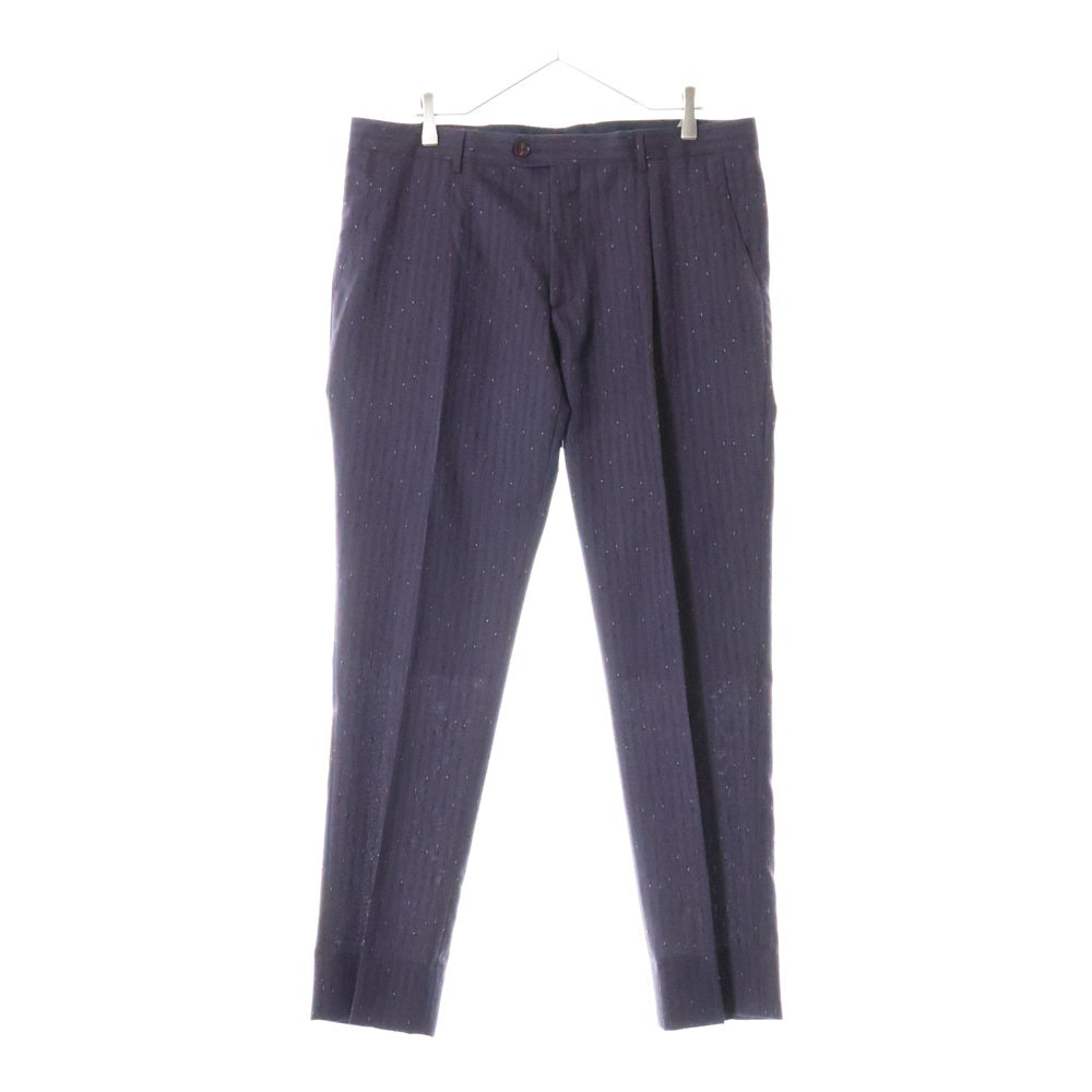 ETRO(エトロ) 19SS セットアップスーツ ストライプ総柄 ウール 4B ダブルブレスト ピークドラペル テーラードジャケット 1タックスラックスパンツ 191-1A100-1140
