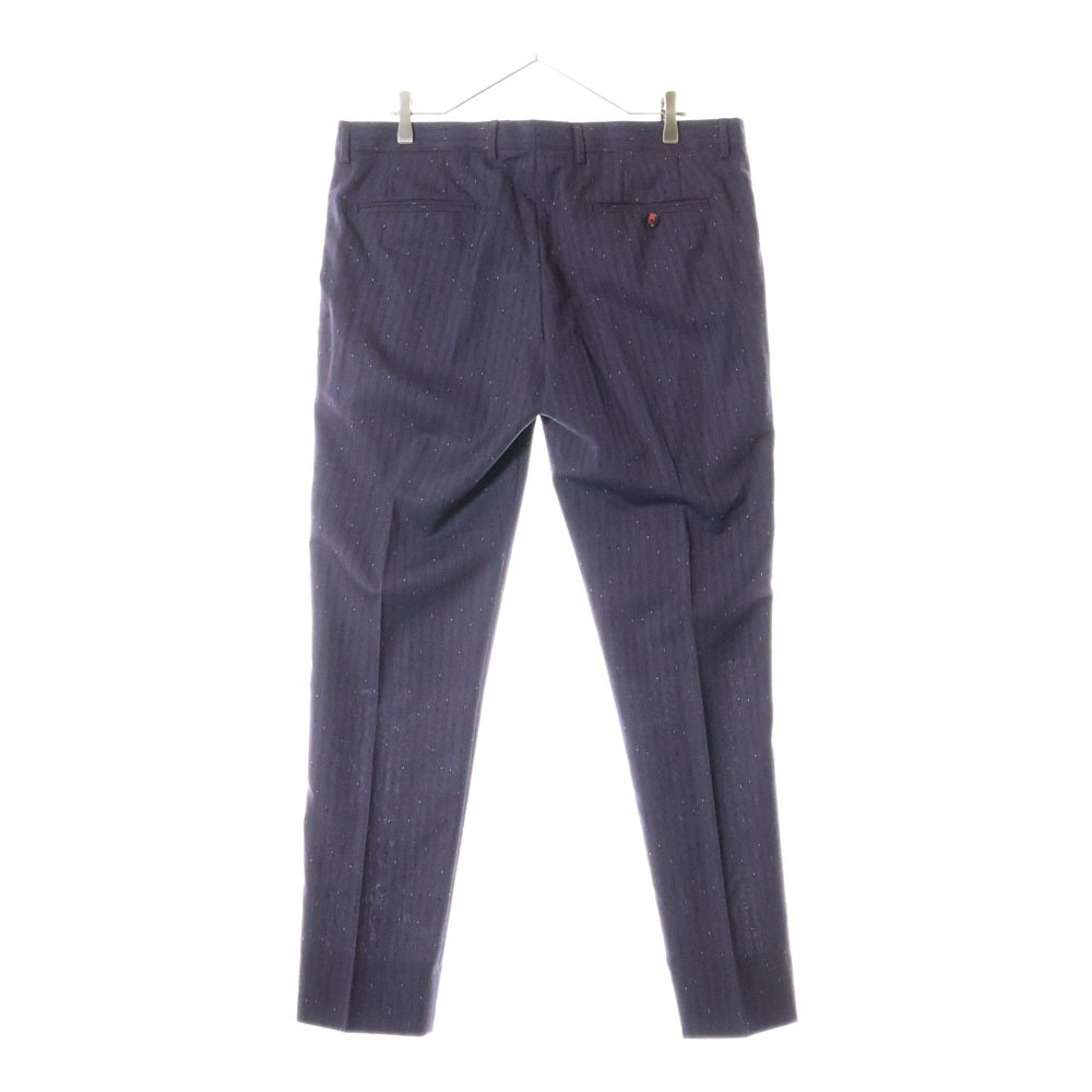 ETRO(エトロ) 19SS セットアップスーツ ストライプ総柄 ウール 4B ダブルブレスト ピークドラペル テーラードジャケット 1タックスラックスパンツ 191-1A100-1140