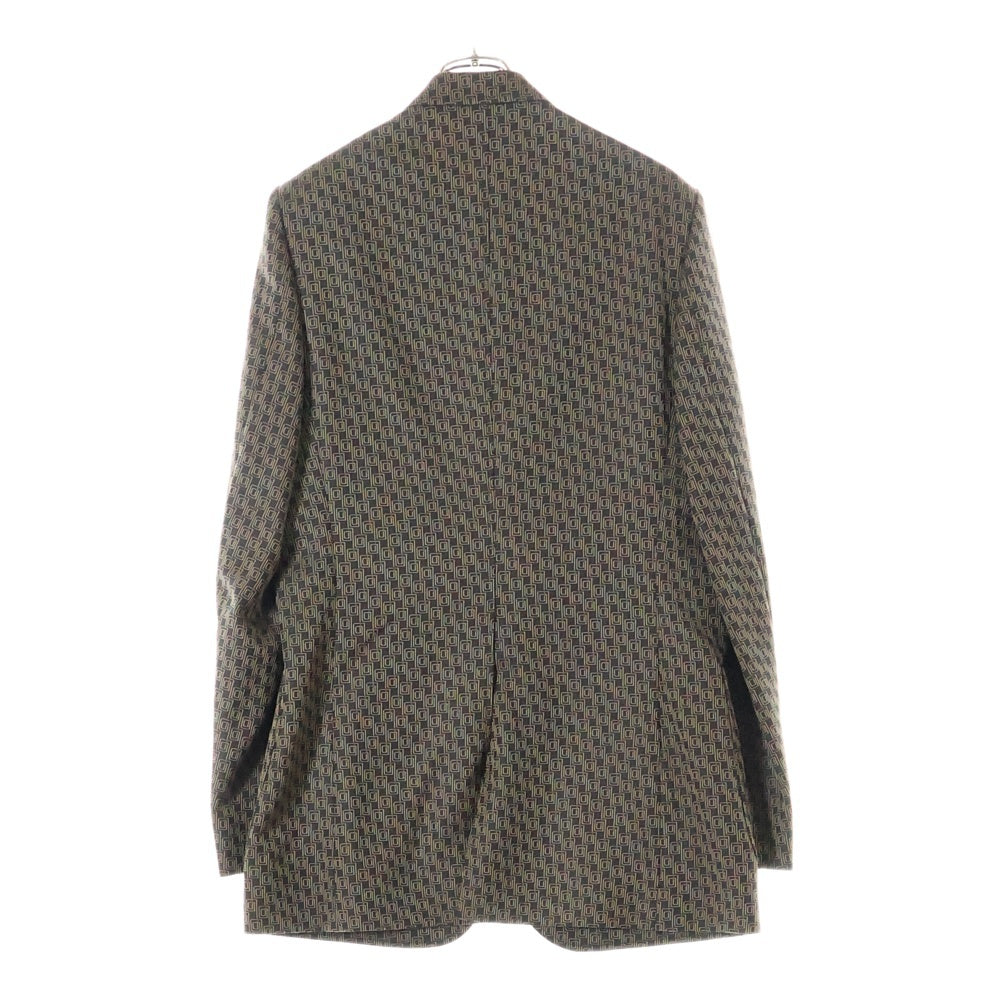 GUCCI(グッチ) スーツ 総柄 テーラードジャケット スラックスパンツ セットアップ ブラウン×ベージュ ウール 50 742U19