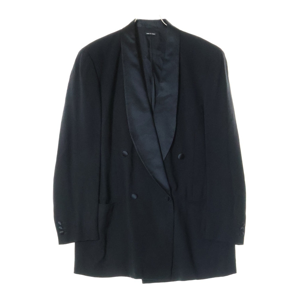 GIORGIO ARMANI(ジョルジオアルマーニ) セットアップ タキシードスーツ ウールショールカラー ダブルブレスト 2B テーラード スモーキングジャケット 2タック サイドライン スラックスパンツ 721920
