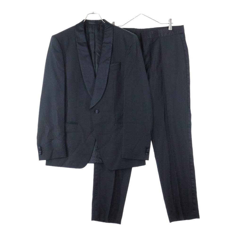 BOSS(ボス) セットアップスーツ タキシード シルク ウール ショールカラー スモーキング テーラードジャケット サイドライン ノータック スラックスパンツ 10194620
