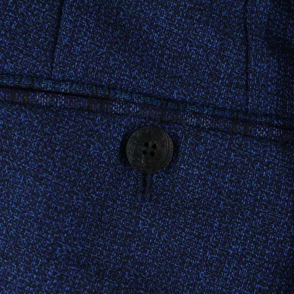 ETRO(エトロ) 20AW 3ピース セットアップスーツ ペイズリー総柄 ウール 2B テーラードジャケット ノーカラーベスト ノータックスラックスパンツ ネイビー 202-1A415-5514