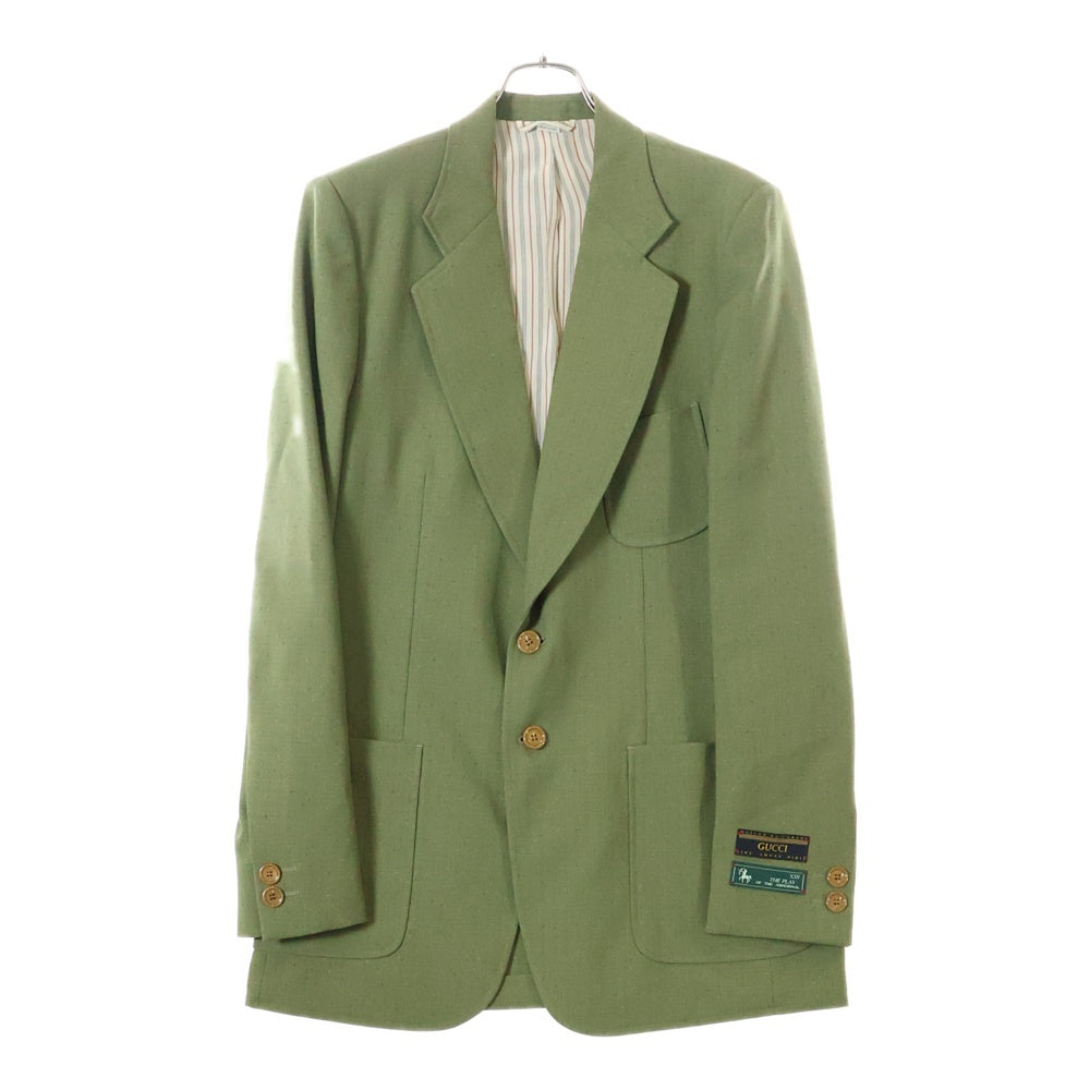 GUCCI(グッチ) スーツ テーラードジャケット スラックスパンツ セットアップ グリーン ウール 50 590208