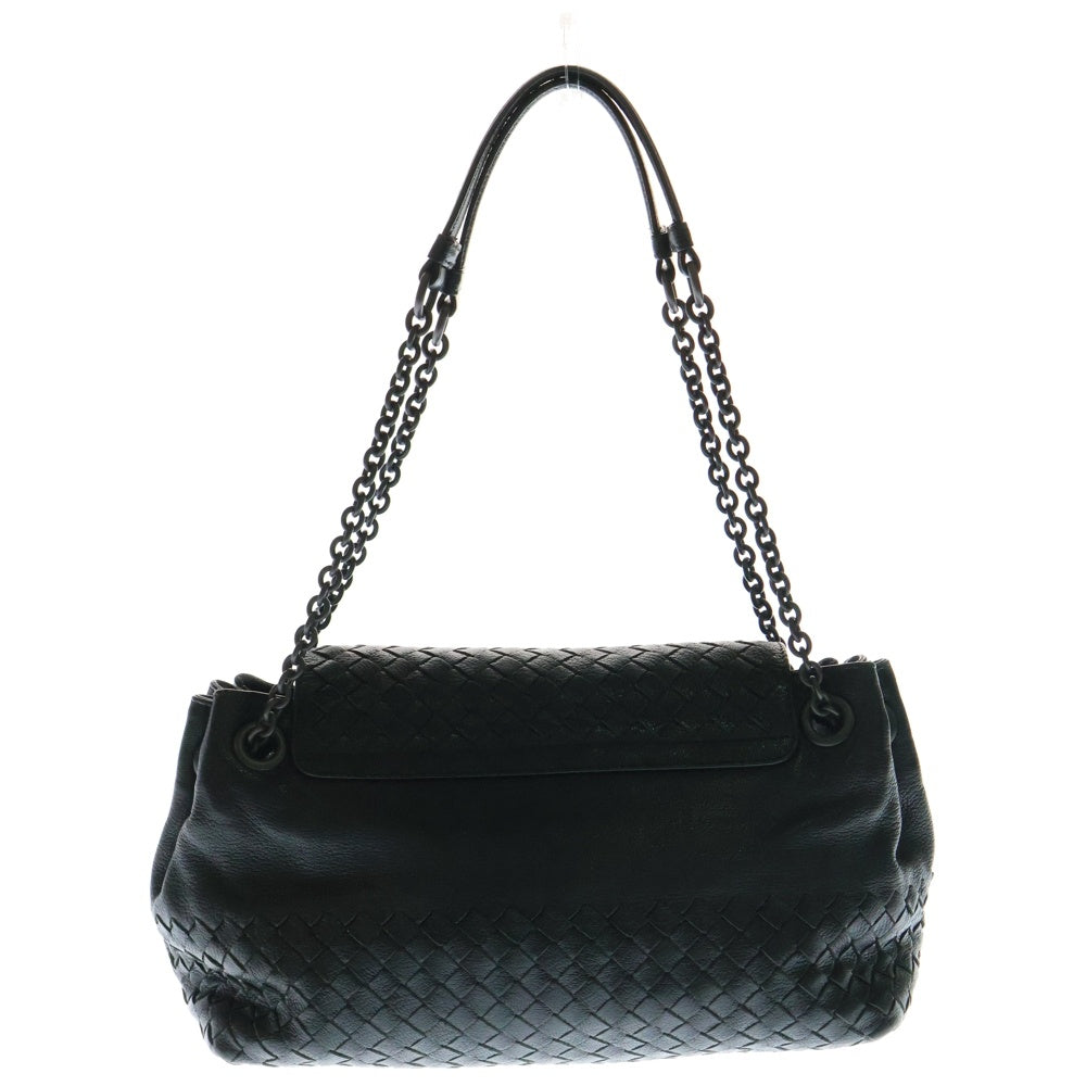 BOTTEGA VENETA(ボッテガヴェネタ) マドラス チェーンショルダー バッグ ブラック レザー シルバー金具 405696