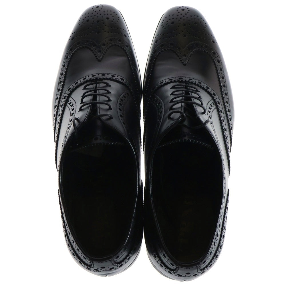 PRADA(プラダ) ウィングチップ レースアップ レザー ビジネス ドレスシューズ ブラック 2EC121