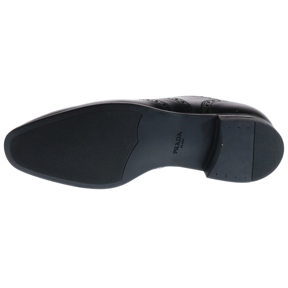 PRADA(プラダ) ウィングチップ レースアップ レザー ビジネス ドレスシューズ ブラック 2EC121
