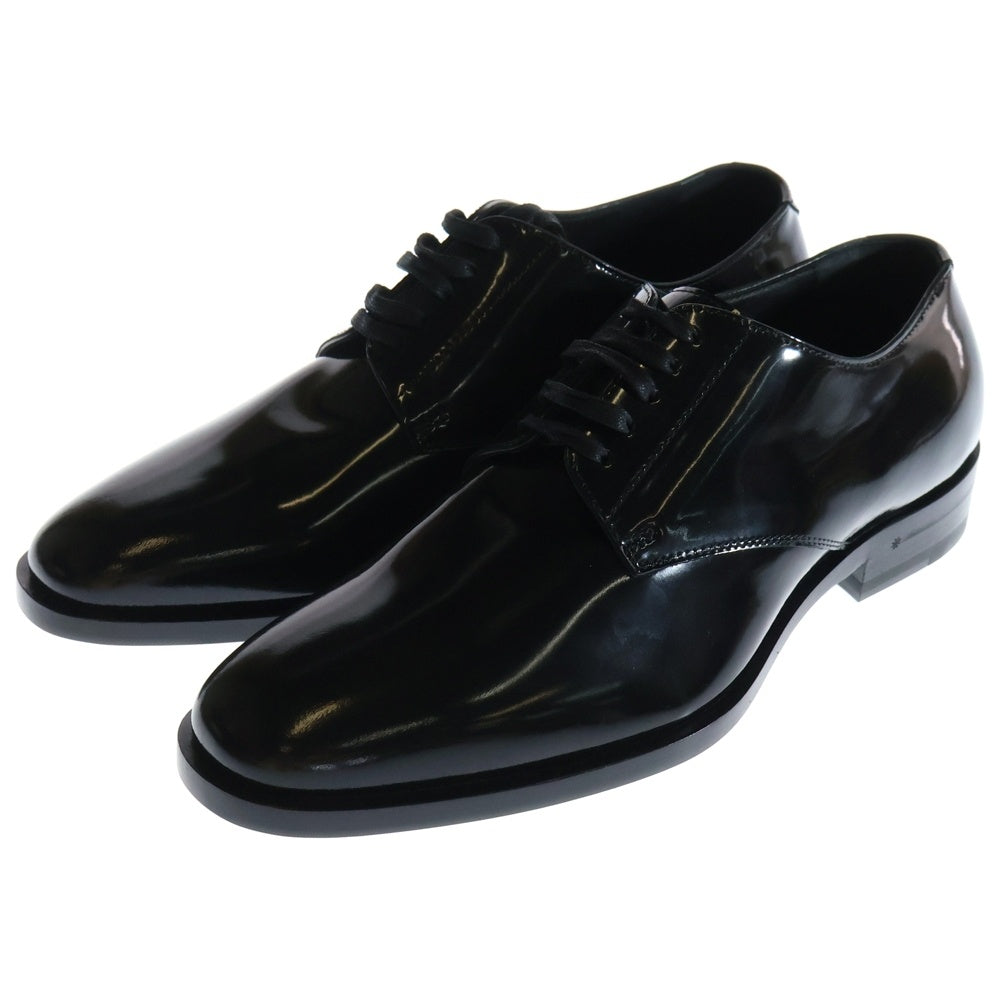 SAINT LAURENT PARIS(サンローランパリ) エディ期 パテントレザー プレーントゥ レースアップ ビジネス ドレスシューズ ブラック 504218
