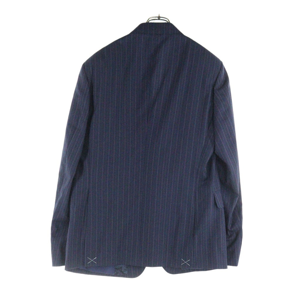 ETRO(エトロ) 19AW セットアップスーツ ストライプ総柄 ウール2B テーラードジャケット ノータック スラックスパンツ ネイビー 192-1A940-0130