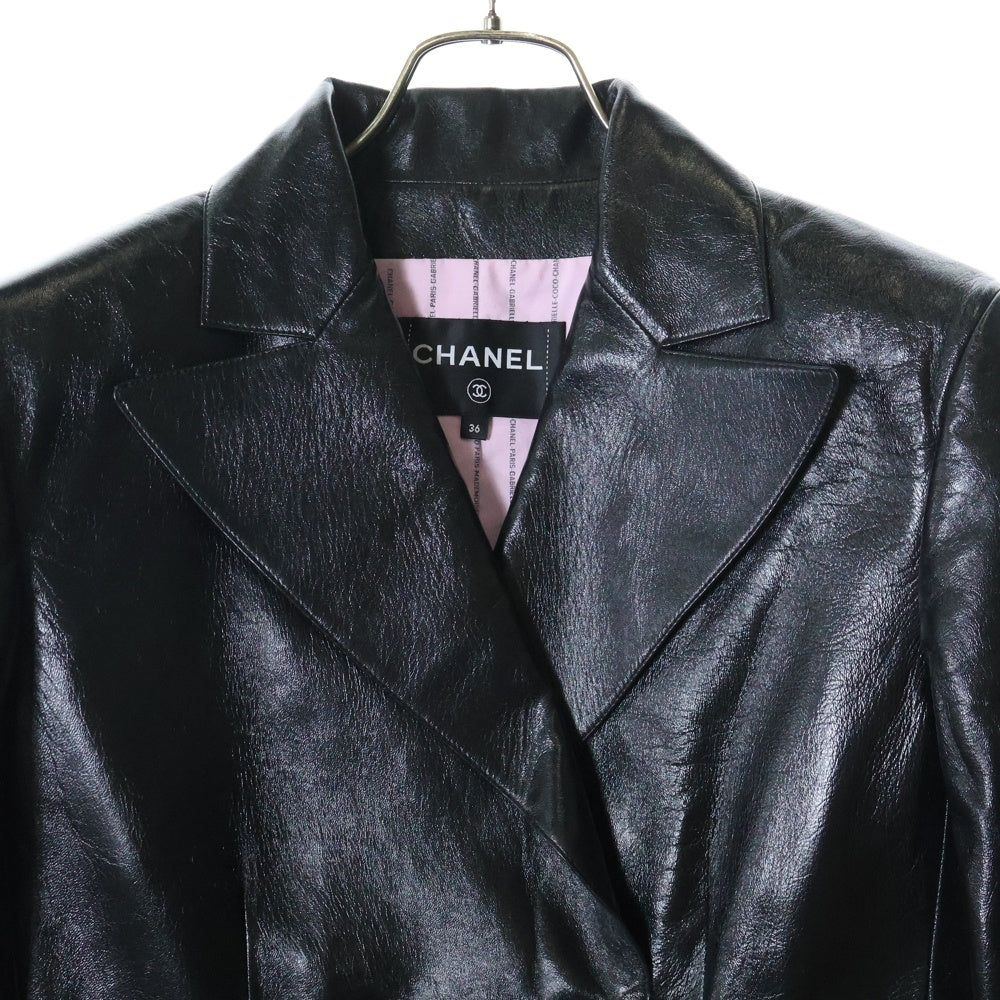 CHANEL(シャネル) ココマークボタン ラムスキン レザー ダブル