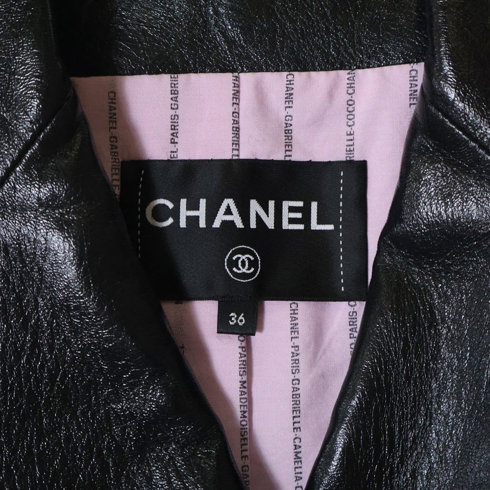 CHANEL(シャネル) ココマークボタン ラムスキン レザー ダブル