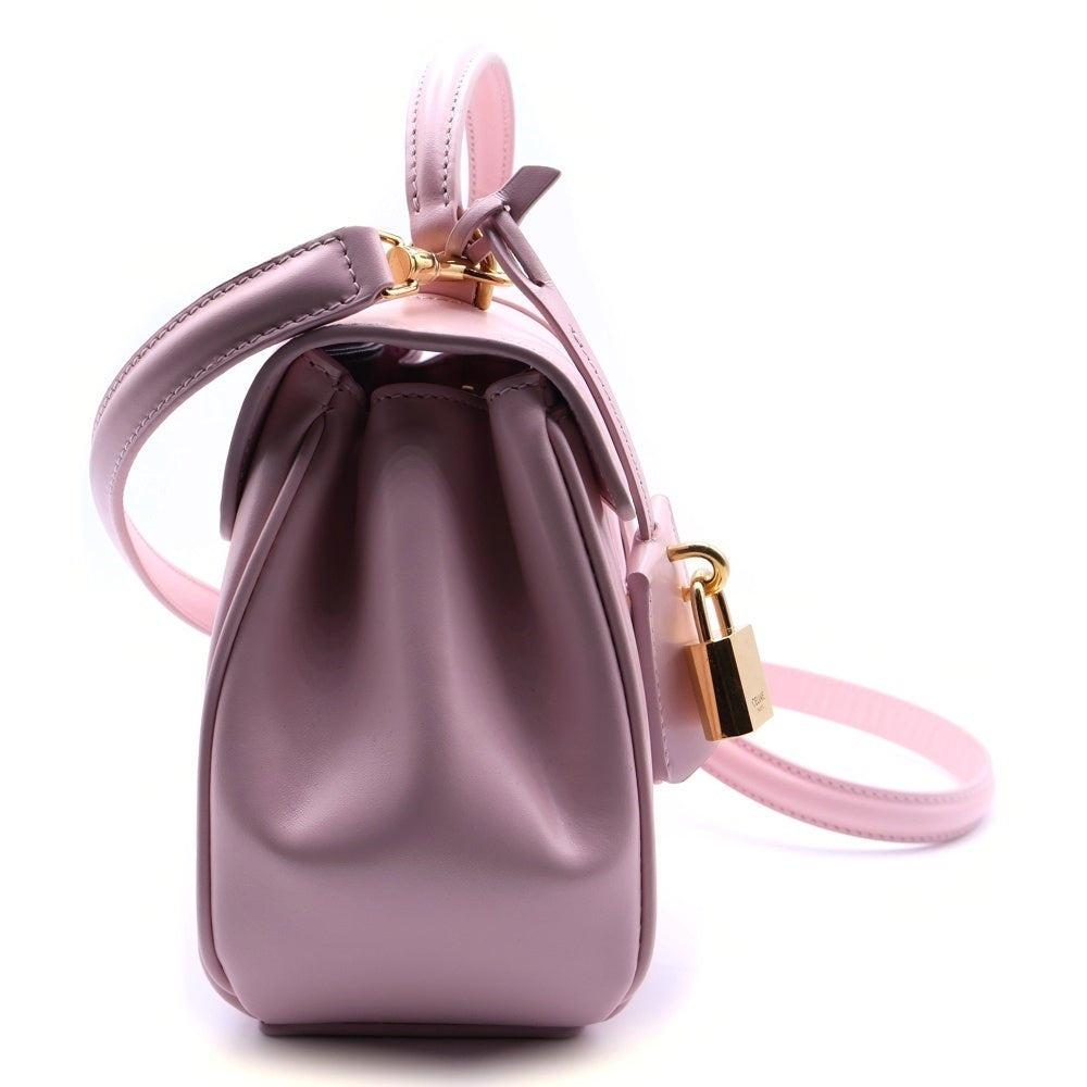 CELINE(セリーヌ) 16セーズ ミニ 2WAYバッグ ハンドバッグ ショルダーバッグ ゴールド金具 ピンク レザー