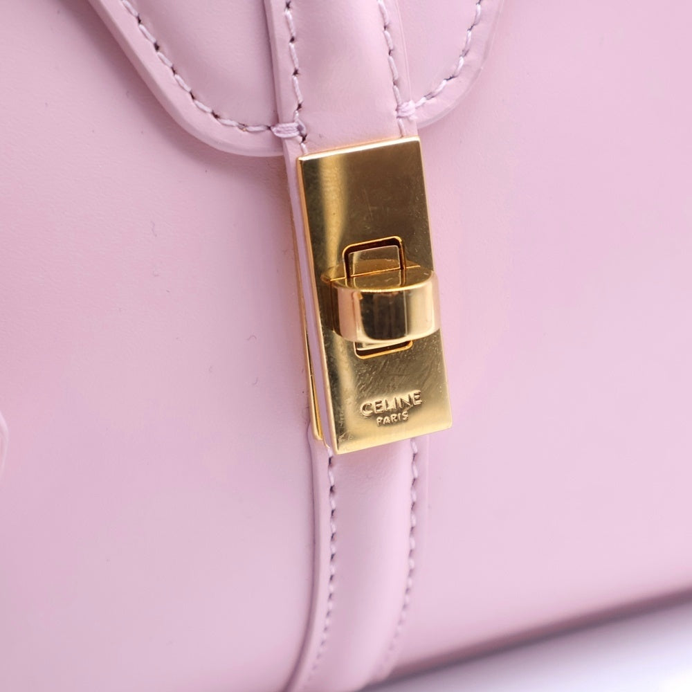 CELINE(セリーヌ) 16セーズ ミニ 2WAYバッグ ハンドバッグ ショルダーバッグ ゴールド金具 ピンク レザー