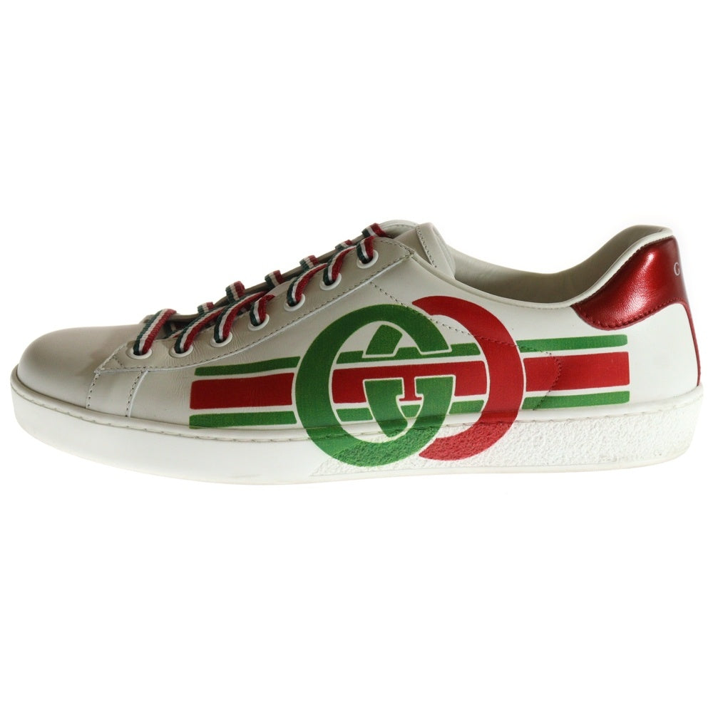 GUCCI(グッチ) Ace Interlocking G Bee エース インターロッキングG レザーローカットスニーカー ホワイト 576136