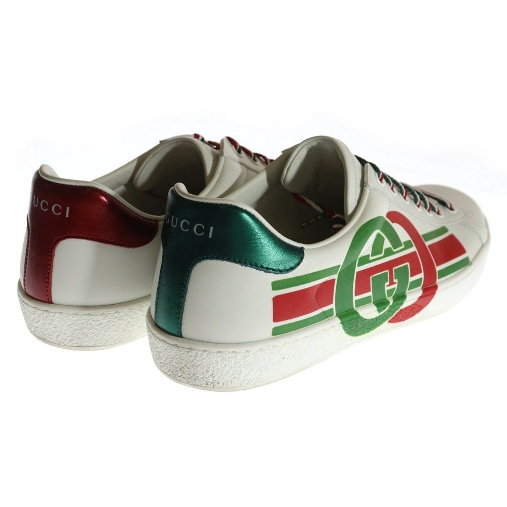 GUCCI(グッチ) Ace Interlocking G Bee エース インターロッキングG レザーローカットスニーカー ホワイト 576136