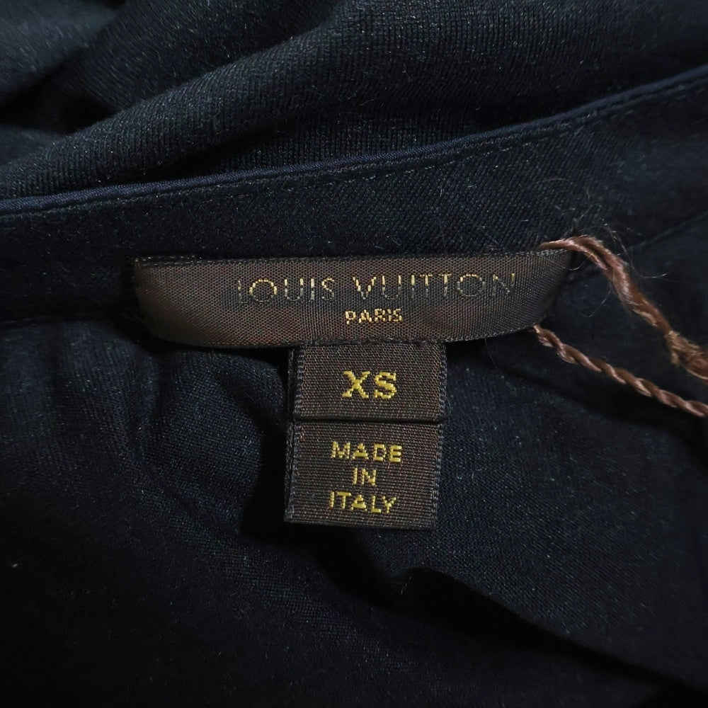 LOUIS VUITTON(ルイヴィトン) 06SS バイカラーノーカラー長袖Tシャツ ブラック×ネイビー RM061M MIJR40JAH