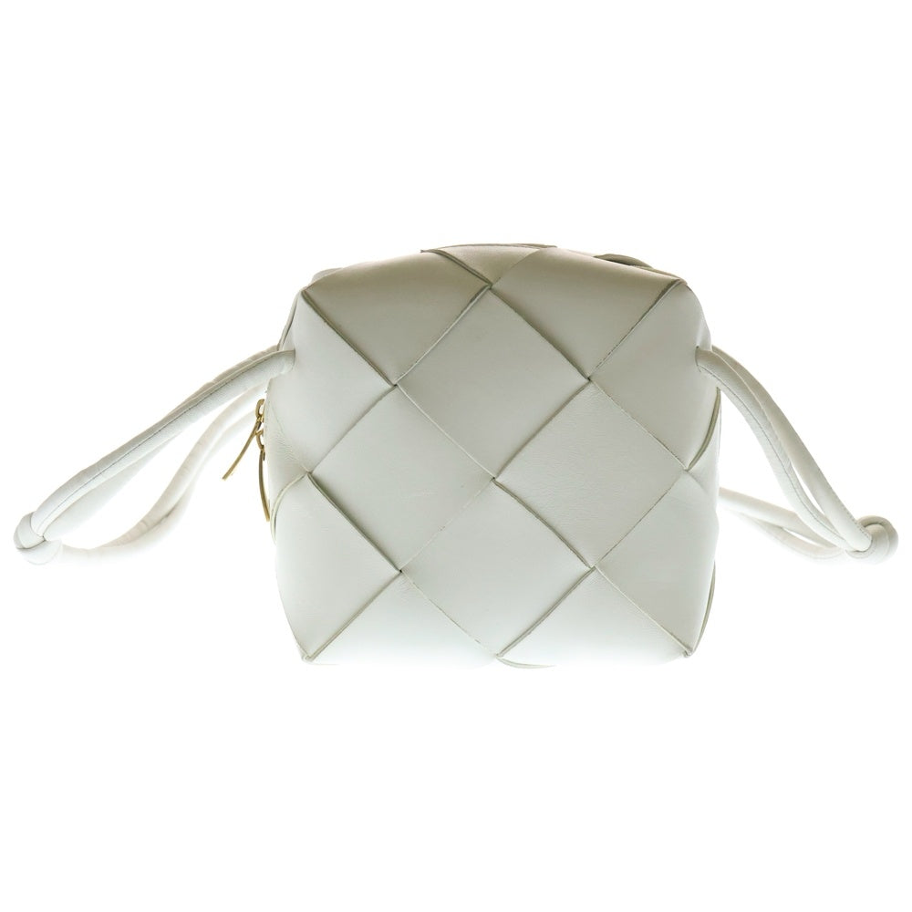 BOTTEGA VENETA(ボッテガヴェネタ) マキシイントレチャート カメラポシェット ショルダーバッグ ミニバッグ ホワイト ゴールド金具 レザー