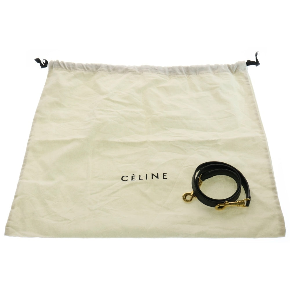 CELINE(セリーヌ) ベルトバッグ 2WAYバッグ ハンドバッグ ショルダーバッグ ブラック ゴールド金具 ミニ レザー