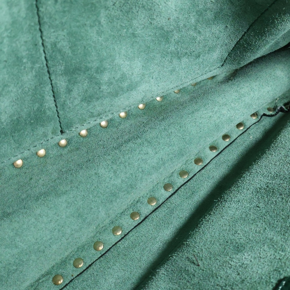 valentino garavan(ヴァレンティノガラヴァーニ) ロックスタッズ チェーンショルダーバック グリーン レザー ゴールド金具