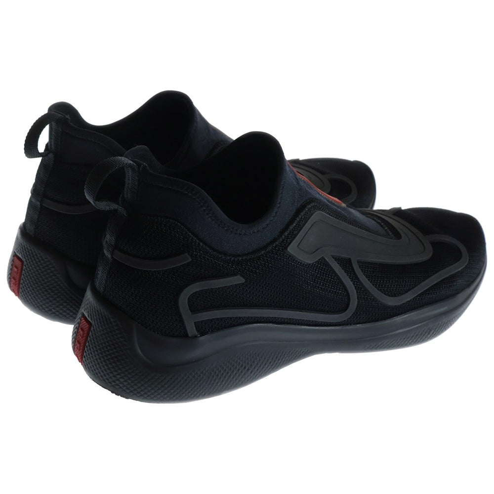 PRADA(プラダ) LINEA ROSSA ハイカットメッシュスニーカー シューズ ブラック