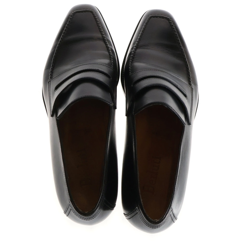 Berluti(ベルルッティ) DEMESURE デメズール スクエアトゥ レザー ローカットシューズ ローファー ブラック