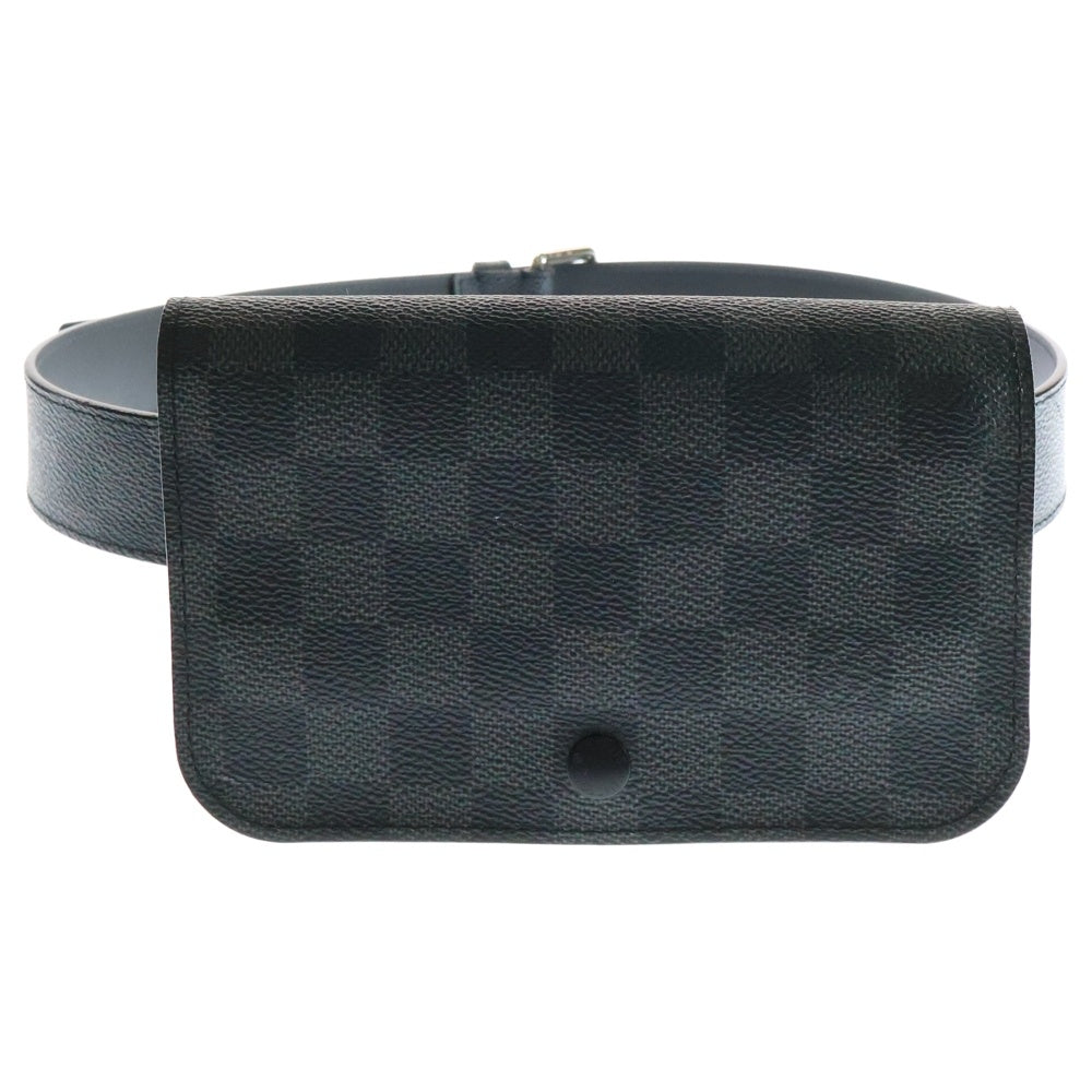 LOUIS VUITTON(ルイヴィトン) ダミエグラフィット サンチュールポシェットオム ウエストバッグ ボディバッグ ブラック シルバー金具 PVC M6837