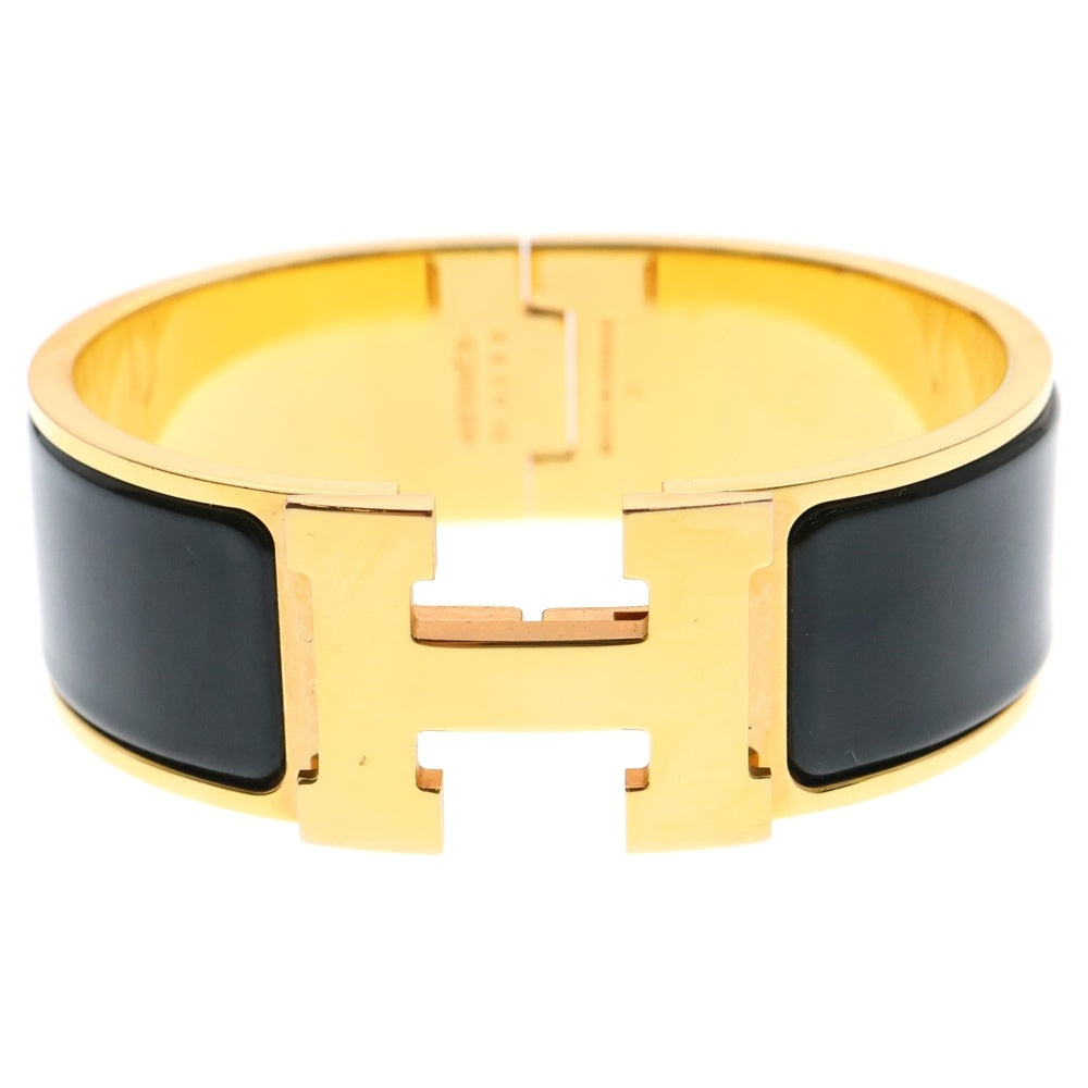 HERMES(エルメス) クリックH バングル ブレスレット ブラック×ゴールド